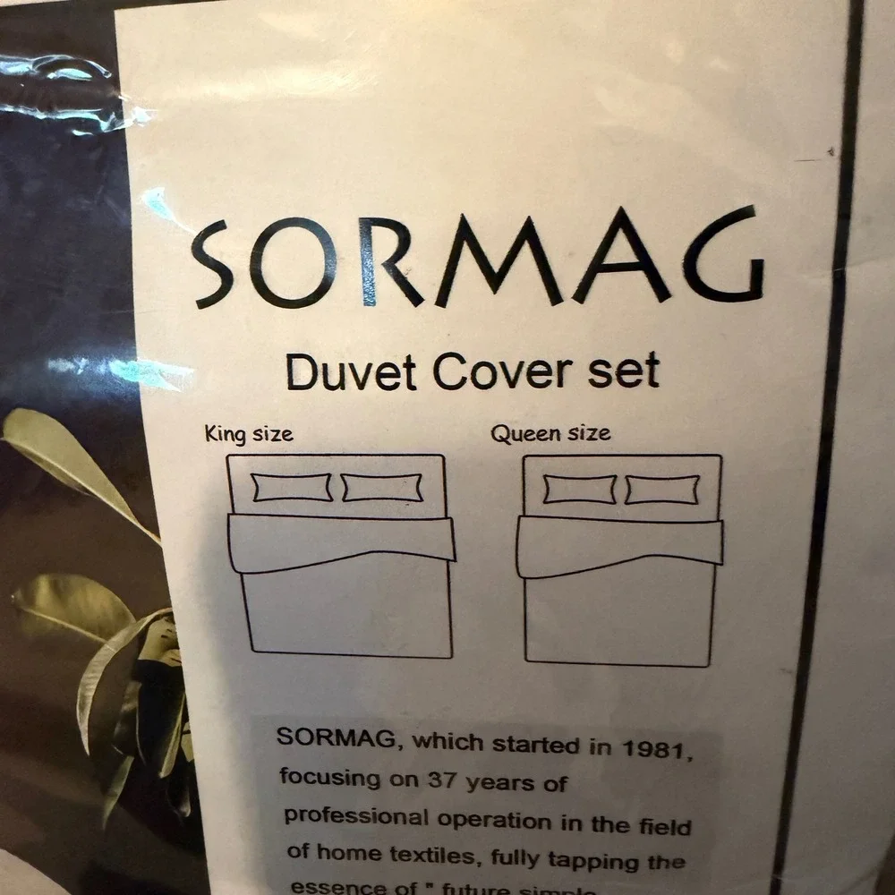 SORMAG Duvet Cover Set Charcoal Gray‎ Minimalist Bedding New